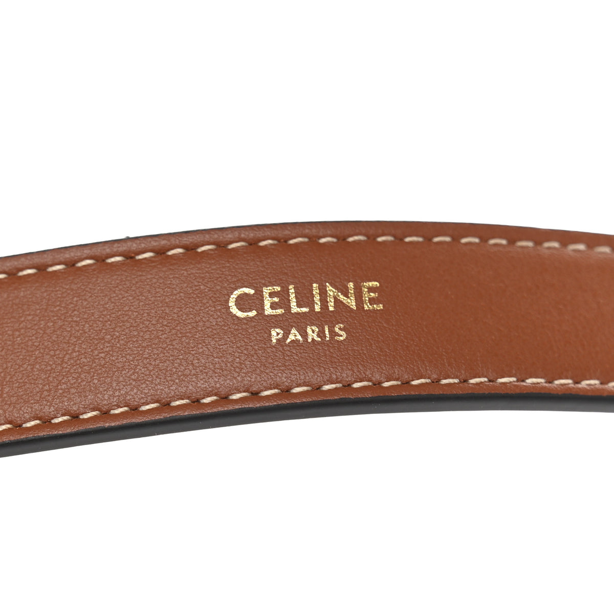 Smooth Calfskin Medium Strap Ava Triomphe Shoulder Bag Tan