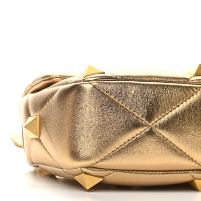 Valentino Garavani Nappa Medium Roman Stud Shoulder Bag Antique Brass 5 of 10