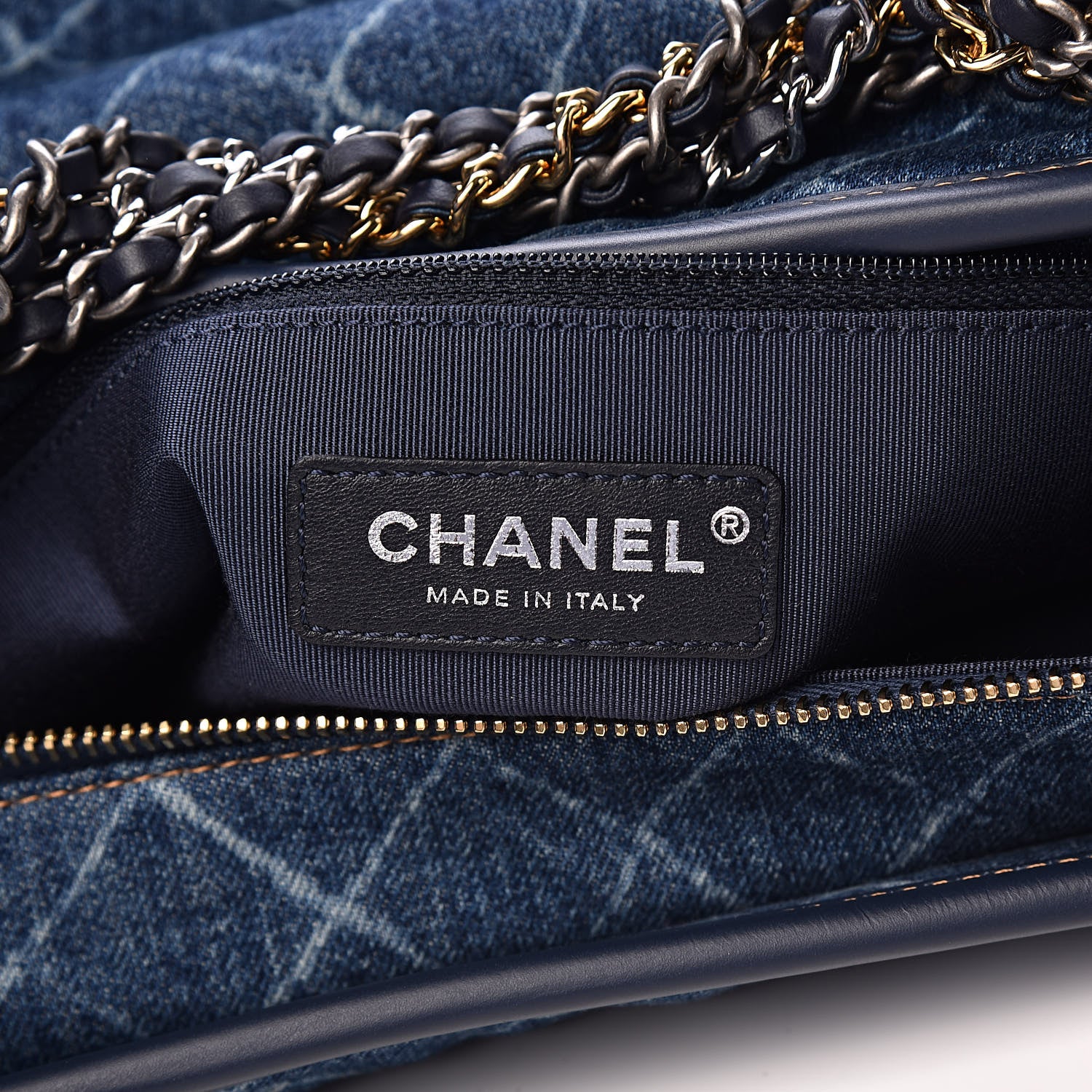 Chanel Denim Calfskin Large Gabrielle Hobo Blue 7 of 12