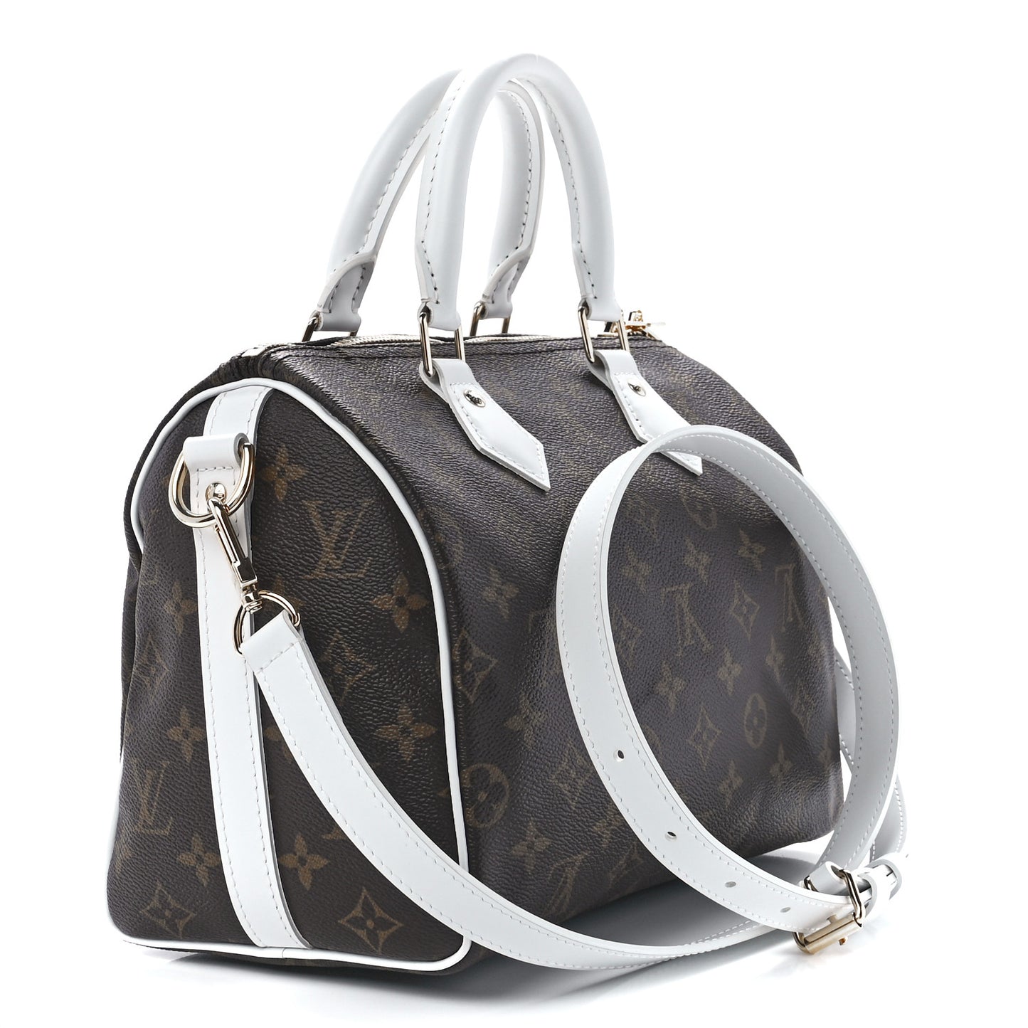 Monogram LV Match Speedy Bandouliere 25 White