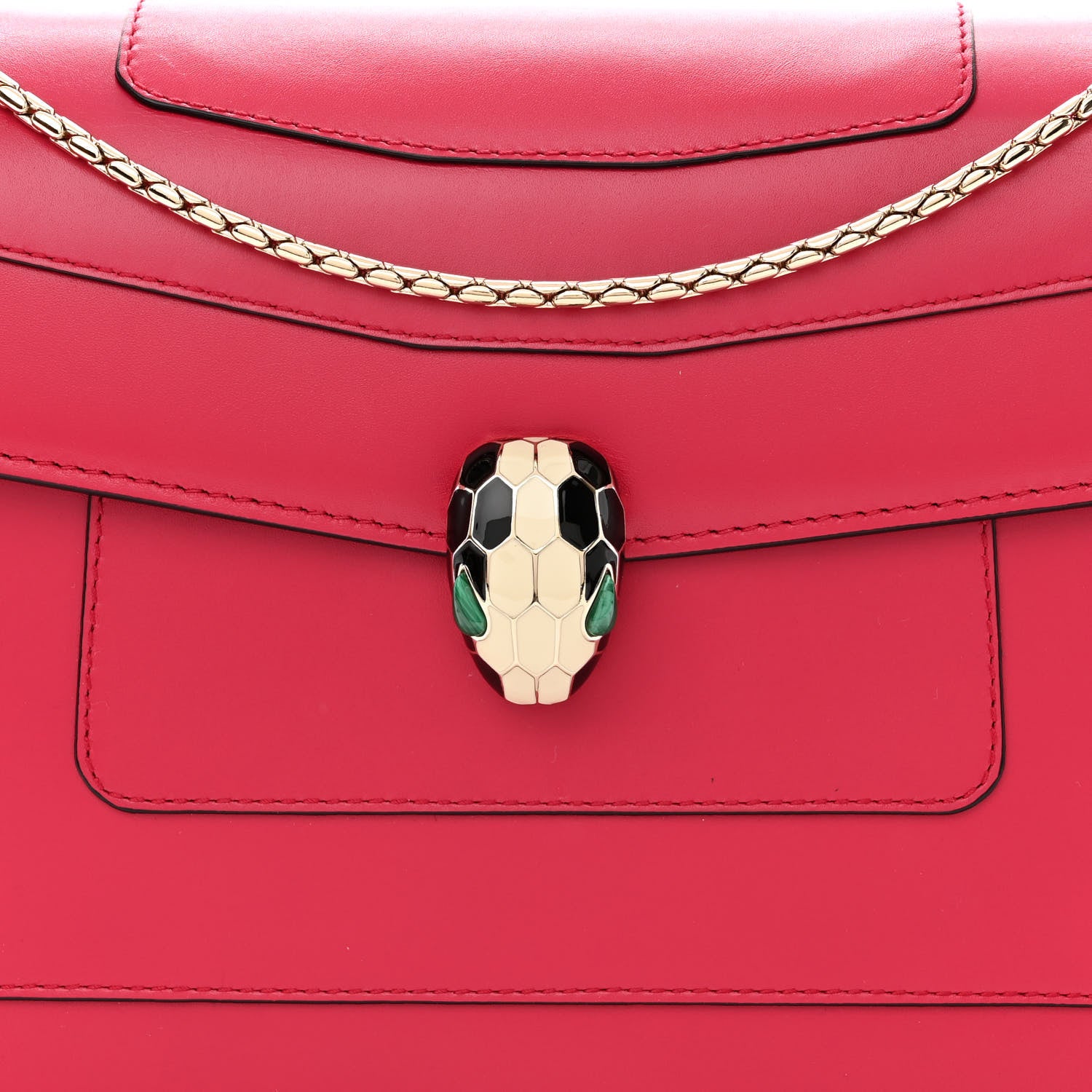 Bulgari Calfskin Serpenti Forever Shoulder Bag Pink 9 of 12