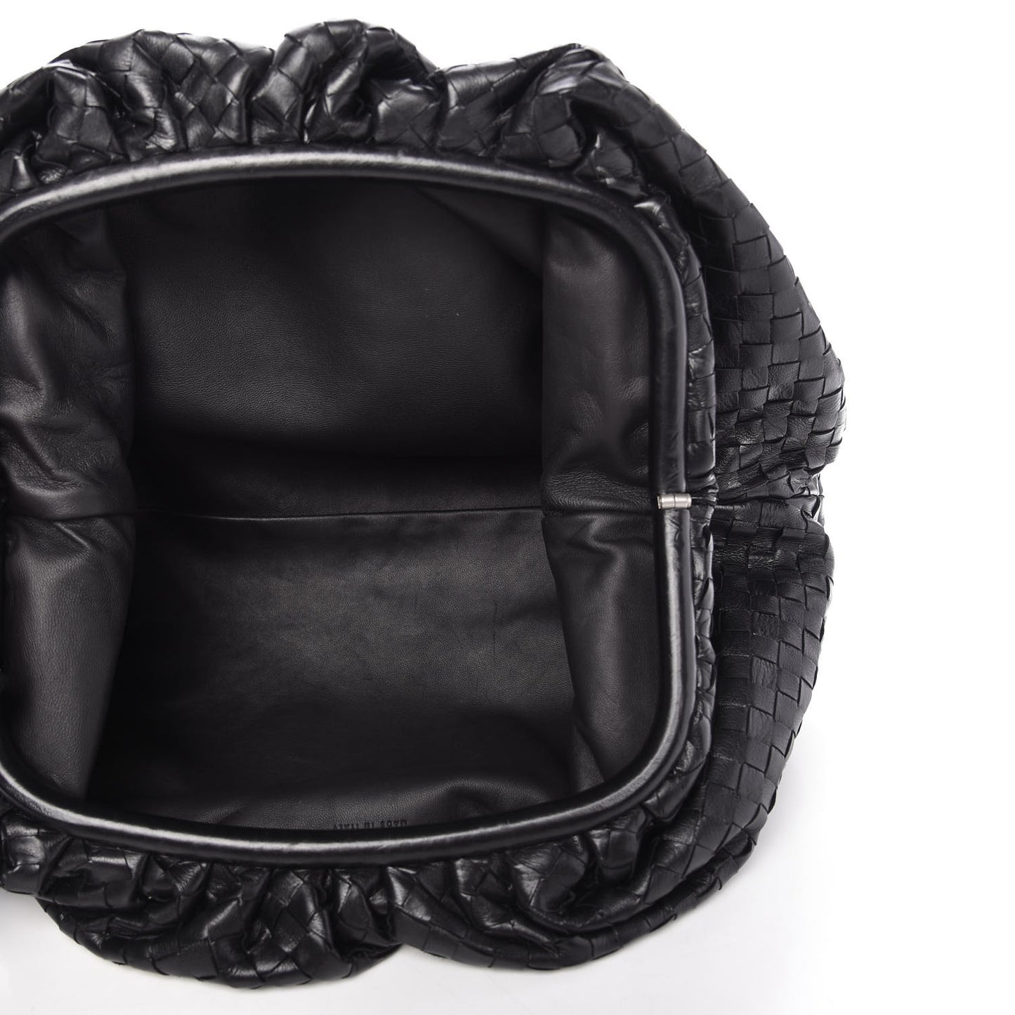 Nappa Maxi Intreccio The Pouch Oversized Clutch Black