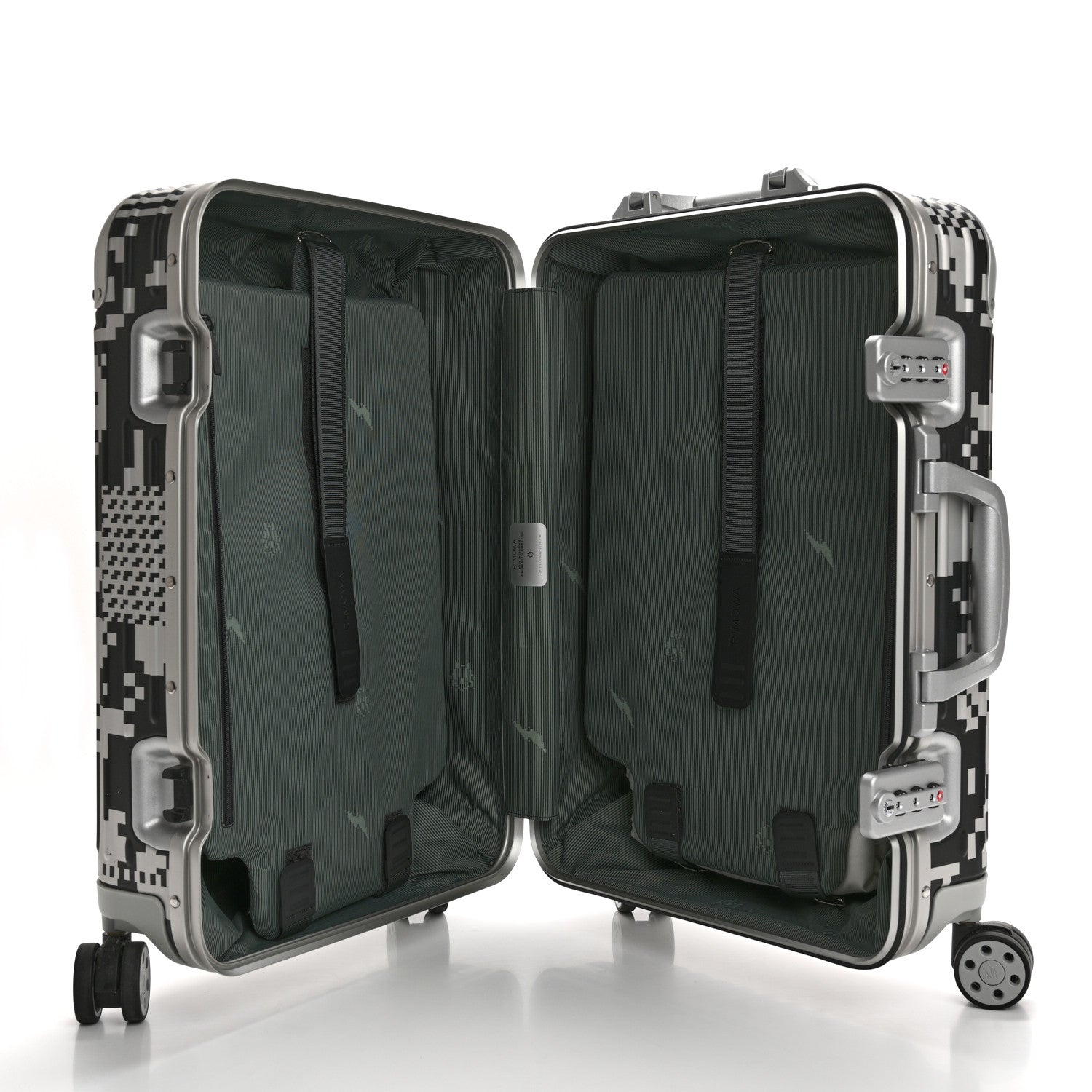 Rimowa X RTFKT Polycarbonate Printed Original Twist Cabin Silver Black 4 of 13