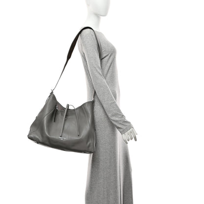 Louis Vuitton Lambskin Carryall MM Trianon Gray 2 of 10
