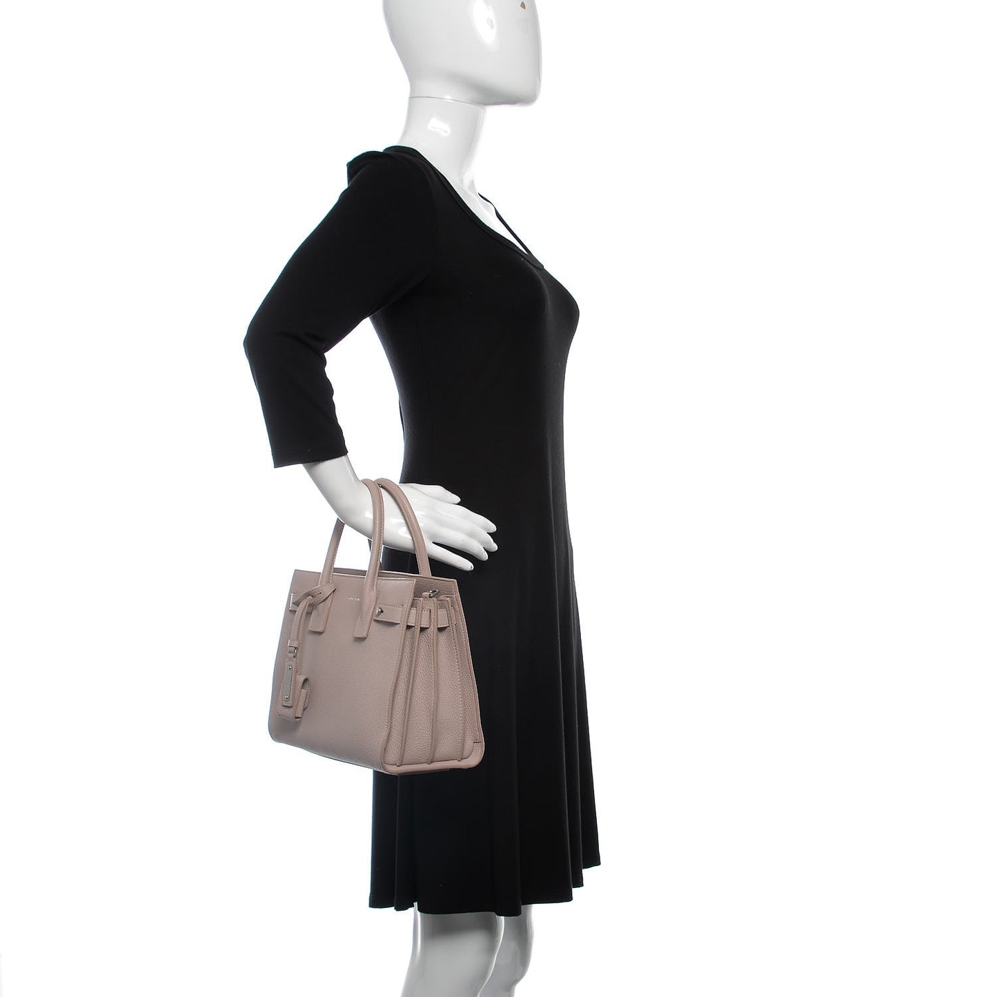 Grained Calfskin Baby Sac De Jour Souple Powder Pink