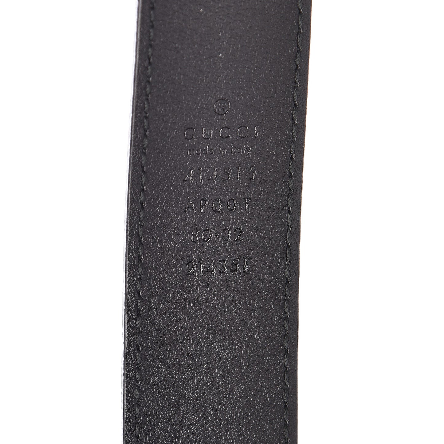 Calfskin Double G 30mm Belt 80 32 Black