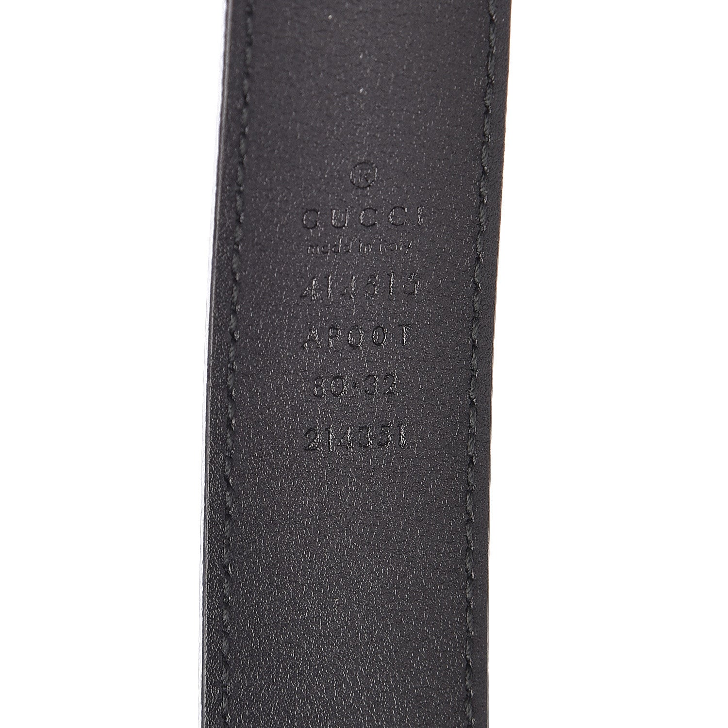 Gucci Calfskin Double G 30mm Belt 80 32 Black 6 of 6