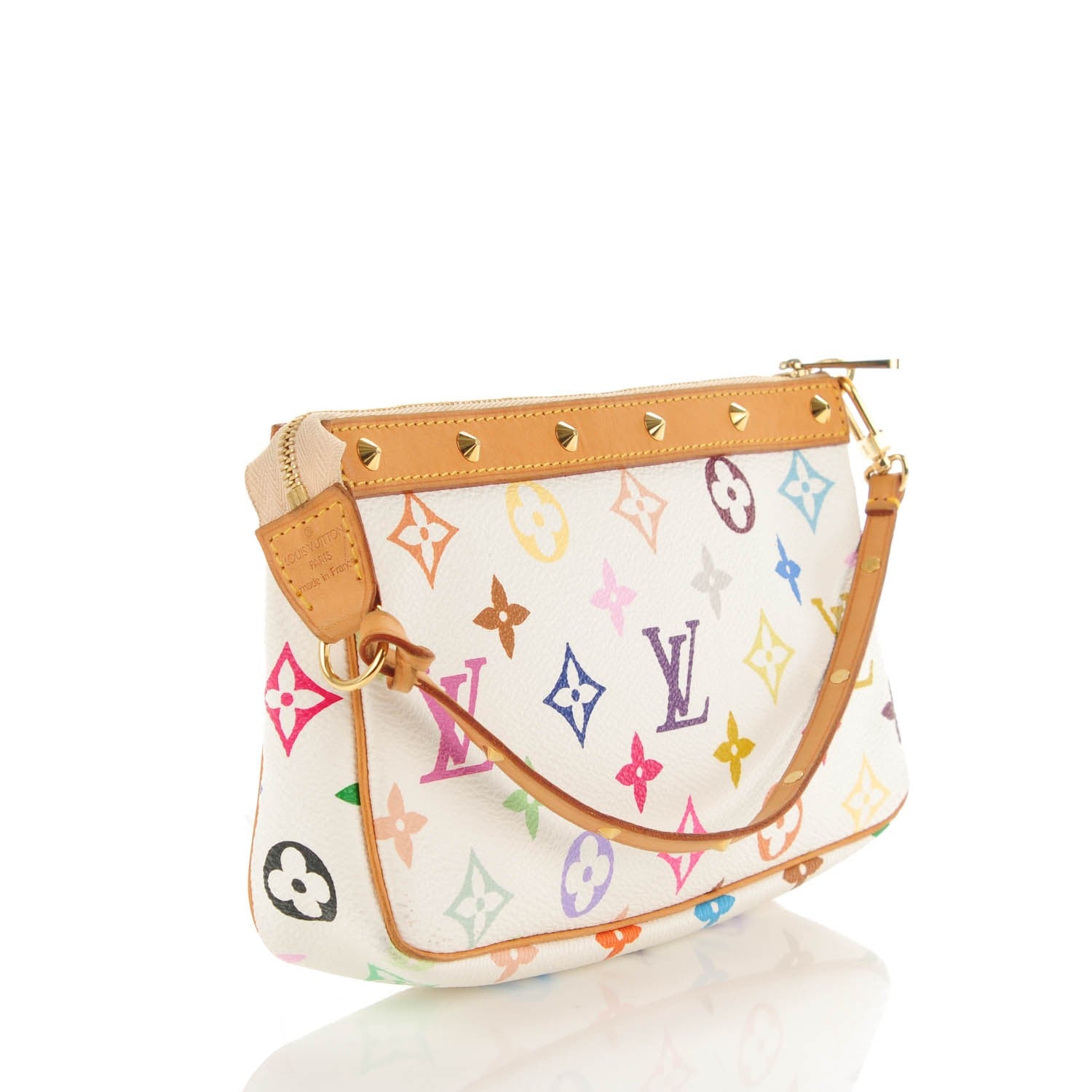 Louis Vuitton Monogram Multicolor Pochette Accessories White 3 of 8