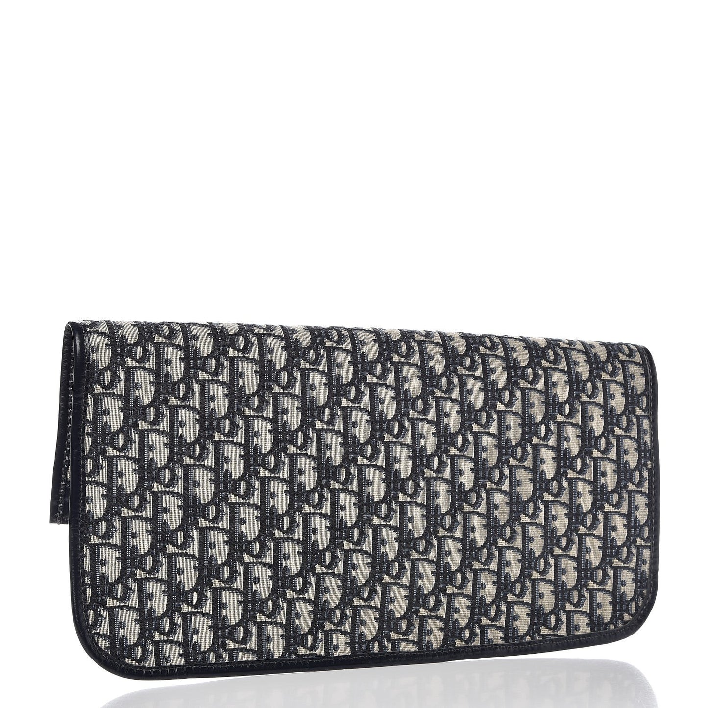 Oblique Fold Over Clutch Blue