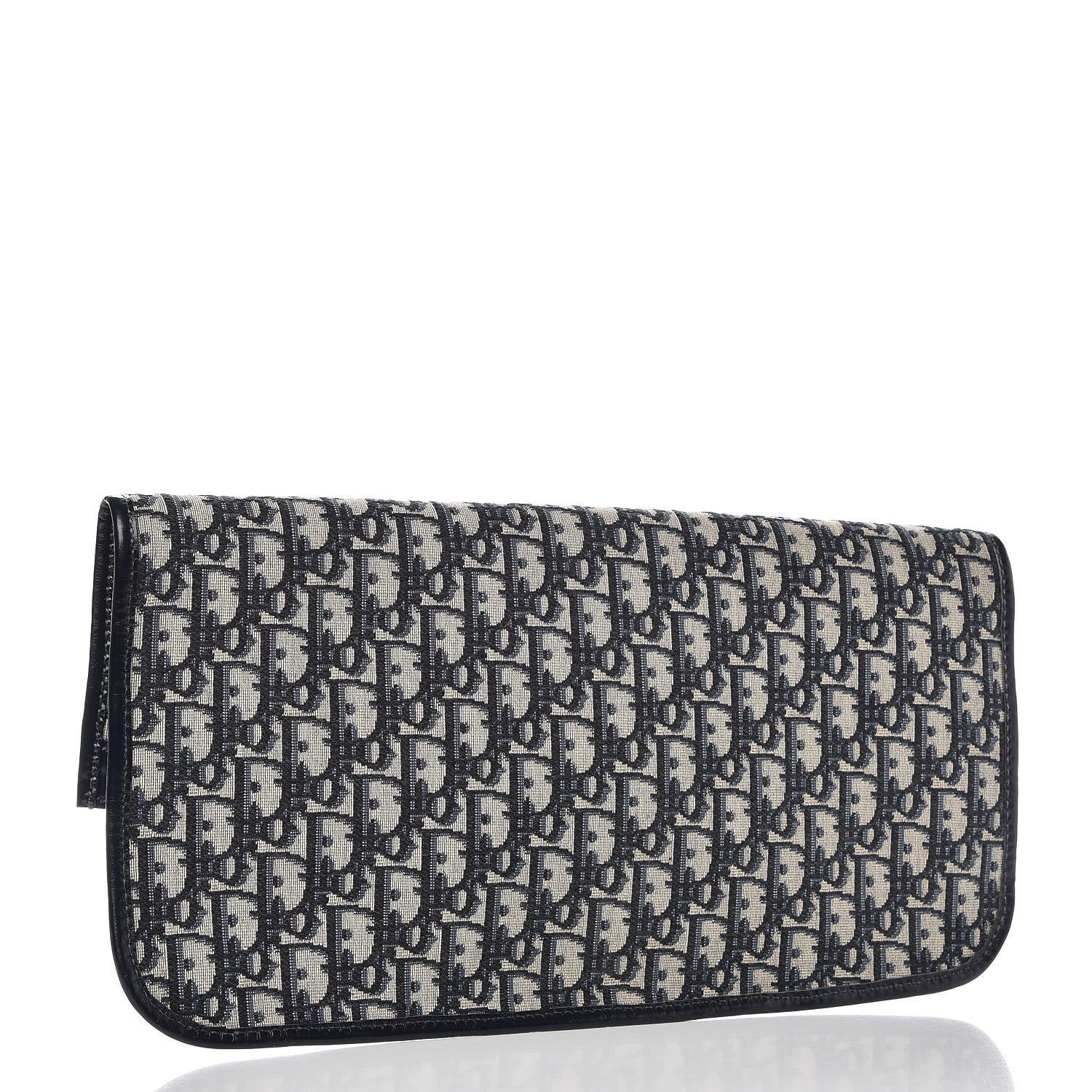 Christian Dior Oblique Fold Over Clutch Blue 4 of 8