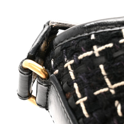 Chanel Tweed Calfskin Small Gabrielle Hobo Black White 12 of 12