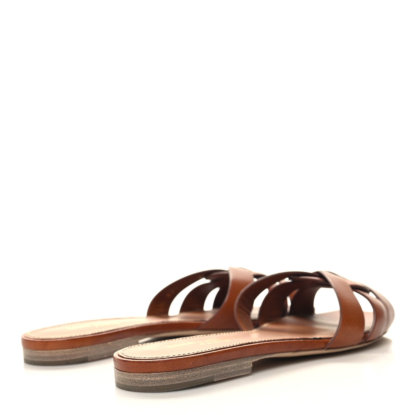 Calfskin Tribute 05 Slide Sandals 37 Amber