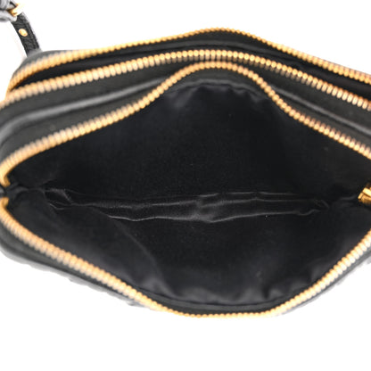 Miu Miu Nappa Matelasse Double Zip Pochette Clutch Black 6 of 12