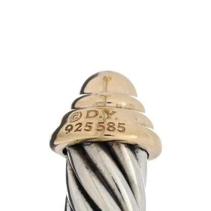 David Yurman Sterling Silver 14K Yellow Gold 5mm Cable Classics Bracelet 3 of 3