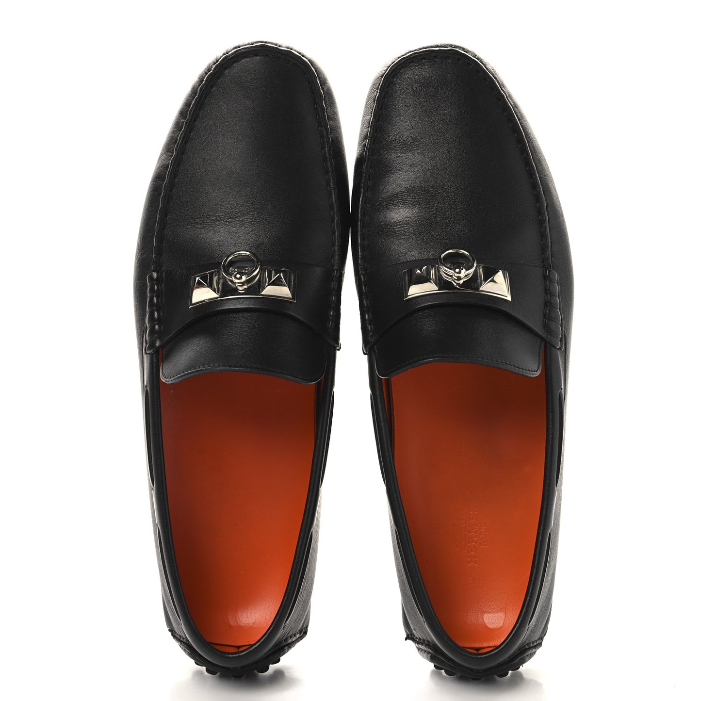 Supple Calfskin Mens Irving Driving Moccasin Loafers 43 Black
