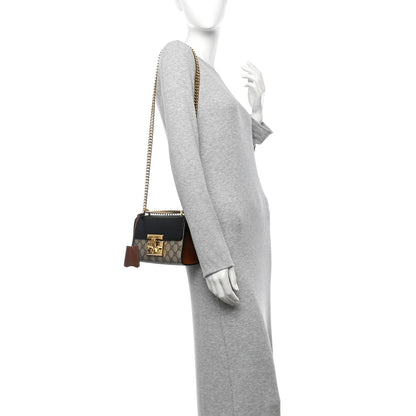 Gucci GG Supreme Monogram Calfskin Small Padlock Shoulder Bag Beige Black Cuir 2 of 11