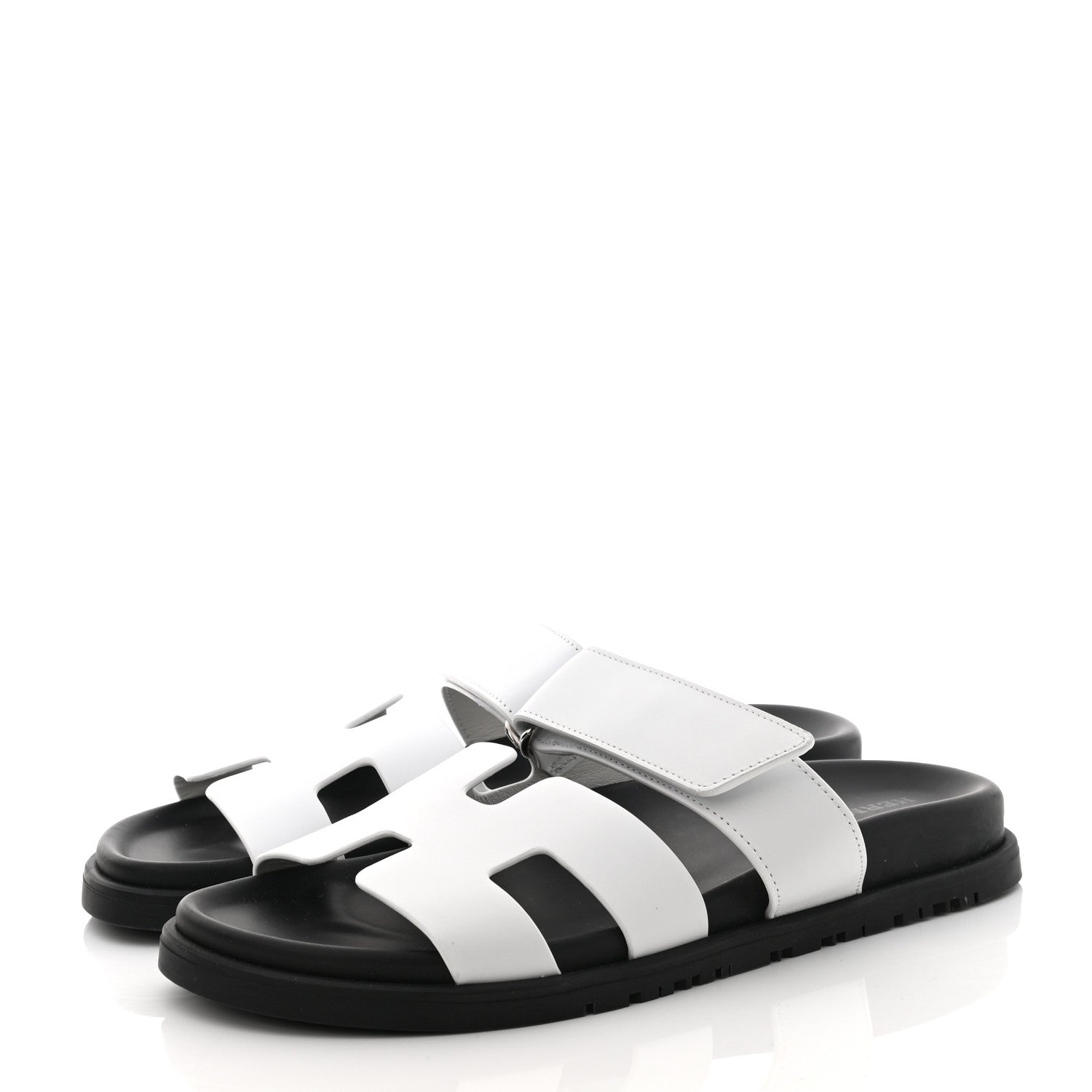 Hermes Calfskin Womens Chypre Sandals 36 White 3 of 8