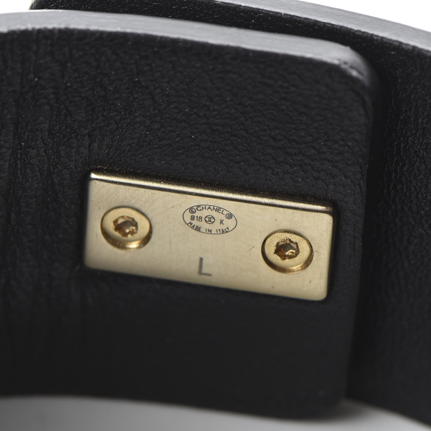 Chanel Lambskin CC Chain Turnlock Bracelet L Black 5 of 6