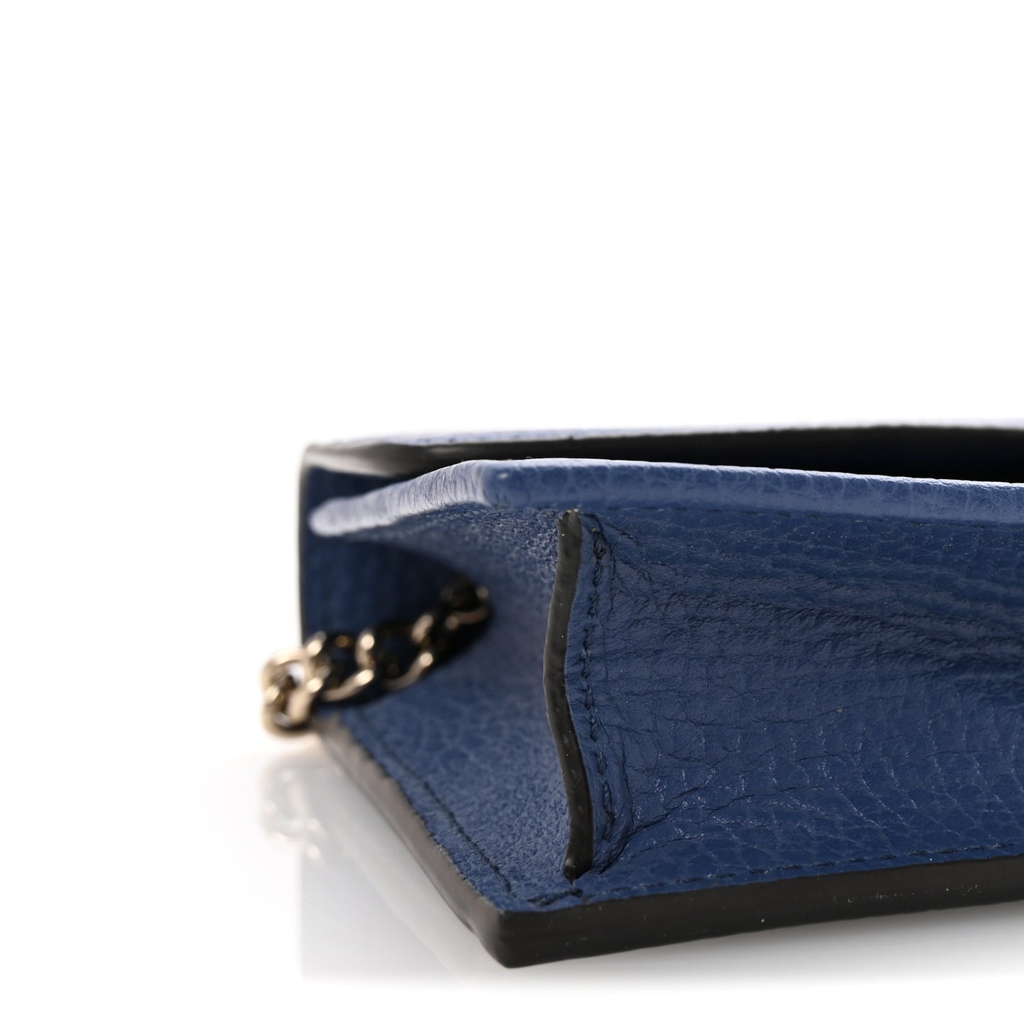 Dollar Calfskin Interlocking G Chain Wallet Caspian