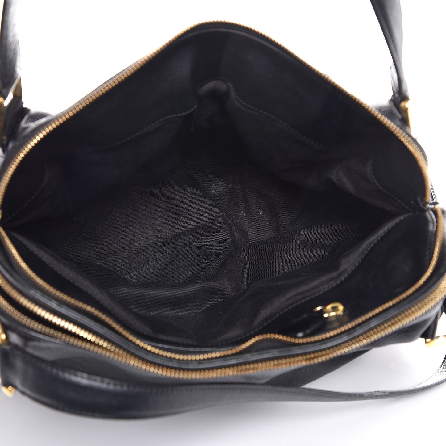 Calfskin Cary Zipped Shoulder Bag Black