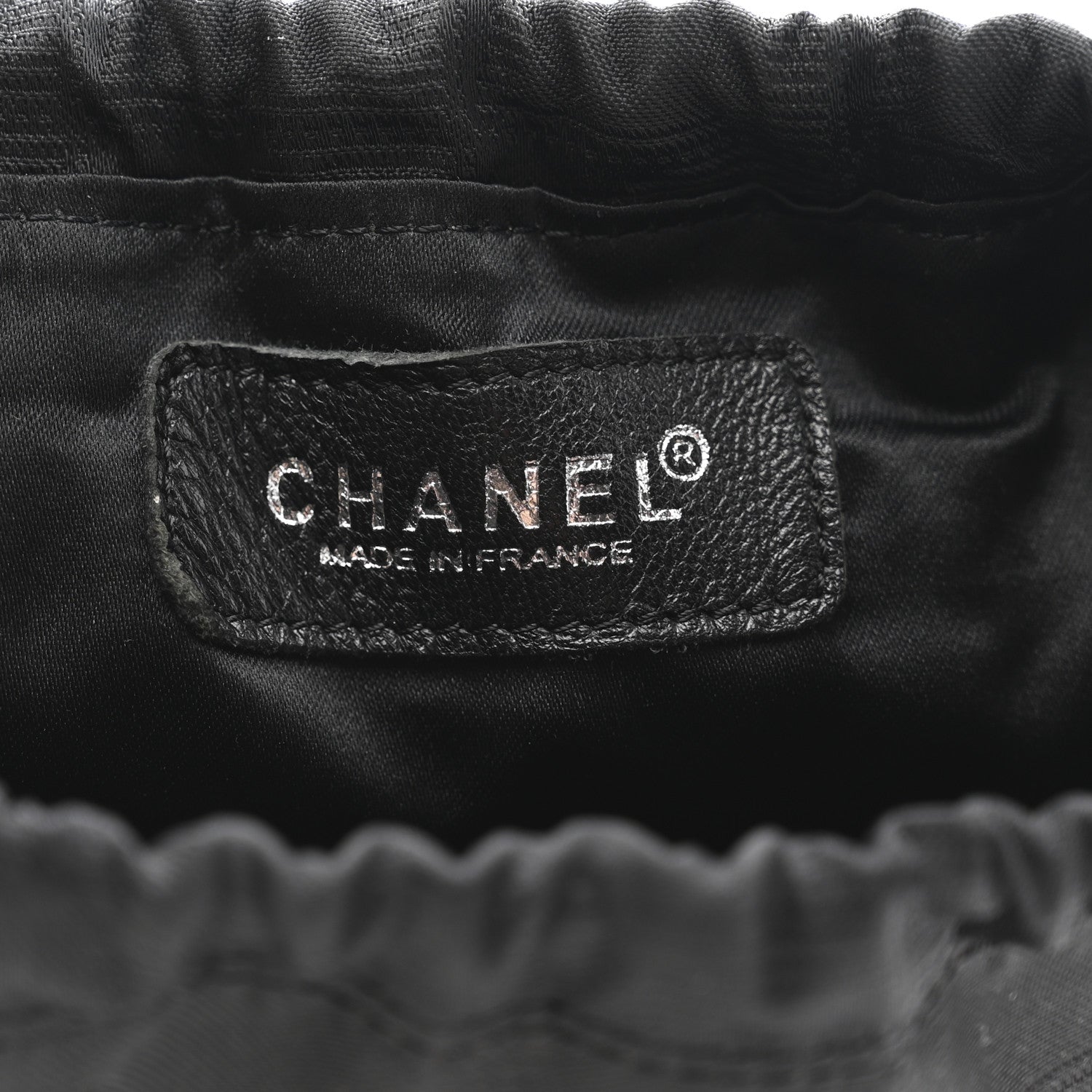 Chanel Nylon Travel Drawstring Bag Black 6 of 10