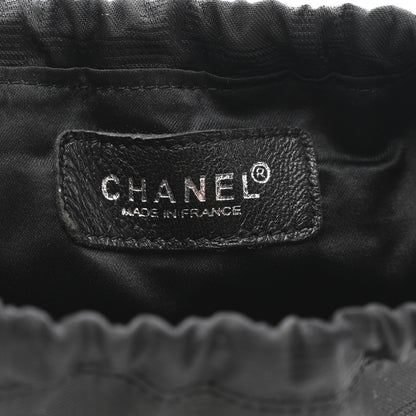 Chanel Nylon Travel Drawstring Bag Black 6 of 10