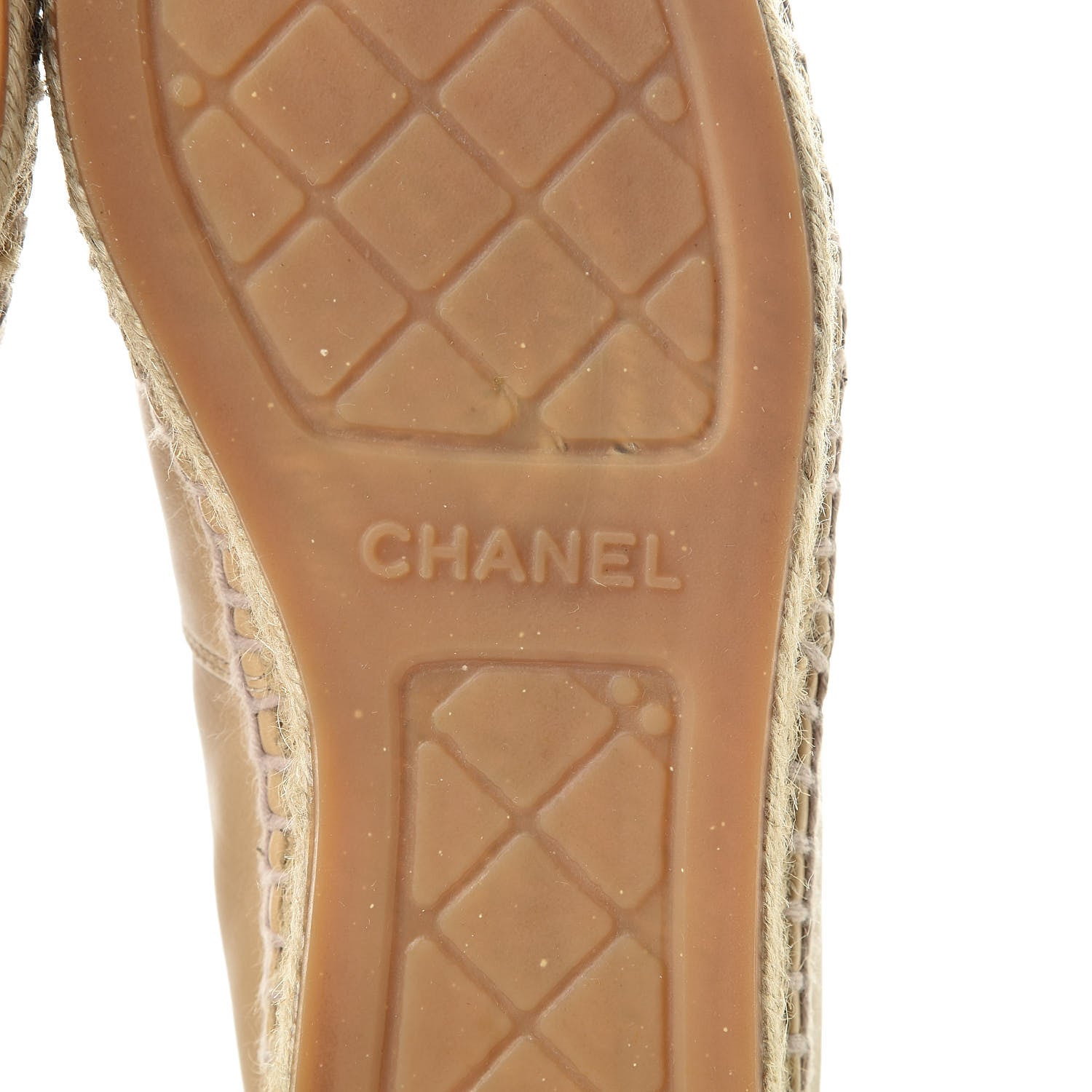 Chanel Lambskin CC Espadrilles 36 Beige Black 9 of 15
