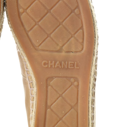 Chanel Lambskin CC Espadrilles 36 Beige Black 9 of 15