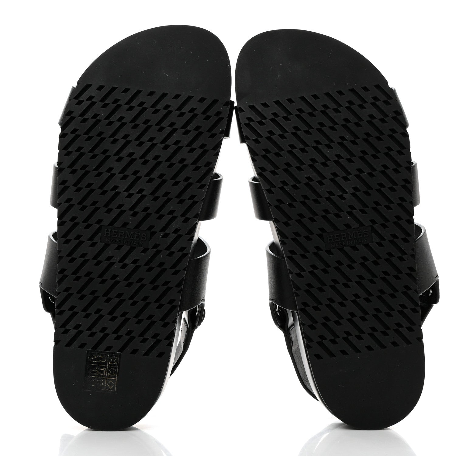 Hermes Calfskin Womens Takara Sandals 38 Black 5 of 9