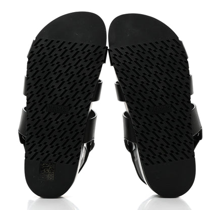 Hermes Calfskin Womens Takara Sandals 38 Black 5 of 9