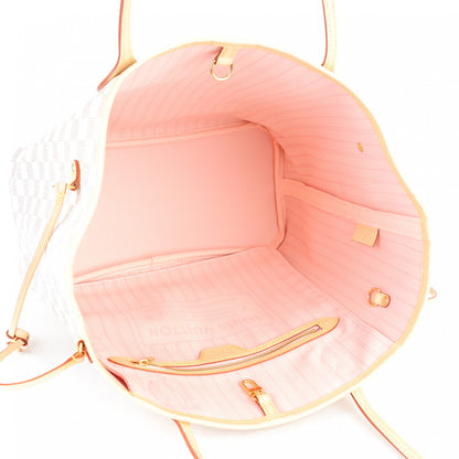 Louis Vuitton Damier Azur Neverfull MM Rose Ballerine 5 of 8