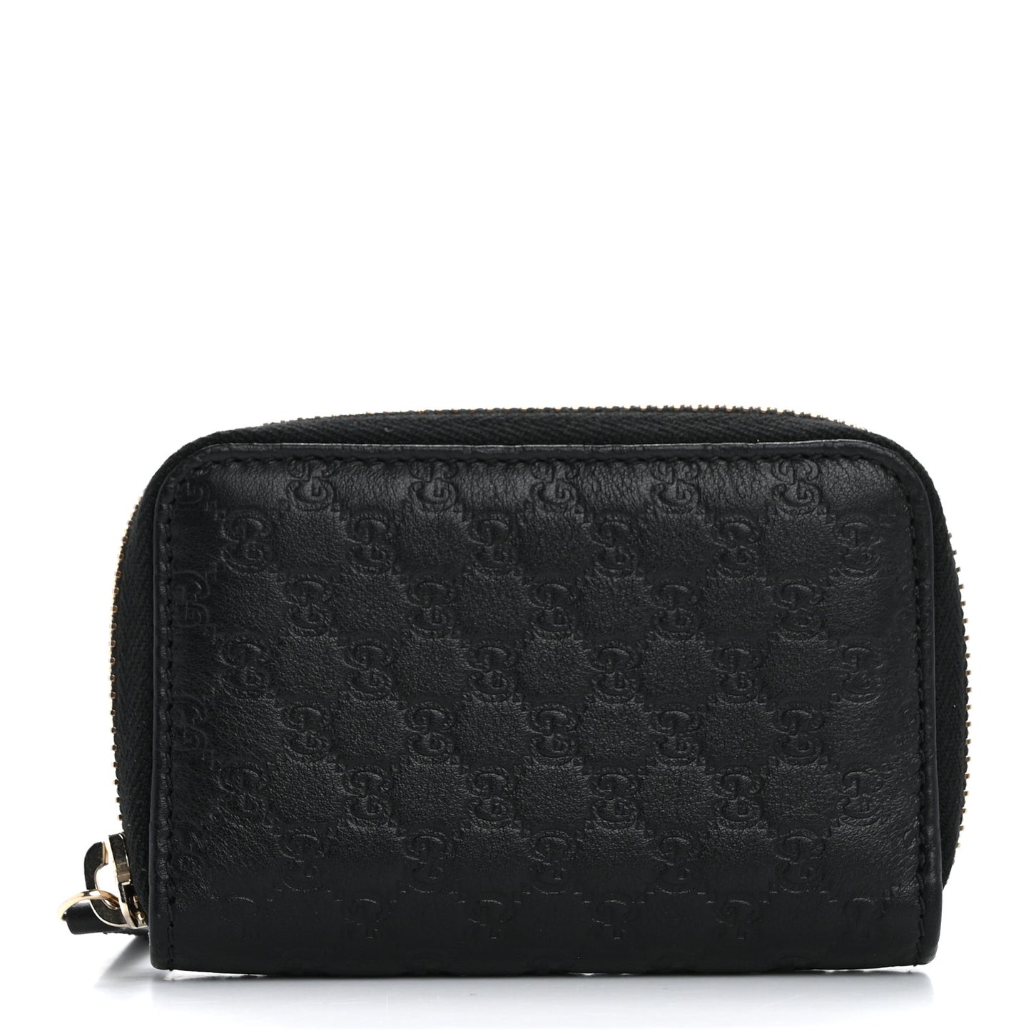 Microguccissima Zip Around Key Case  Black