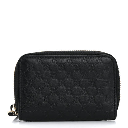 Gucci Microguccissima Zip Around Key Case  Black 1 of 9