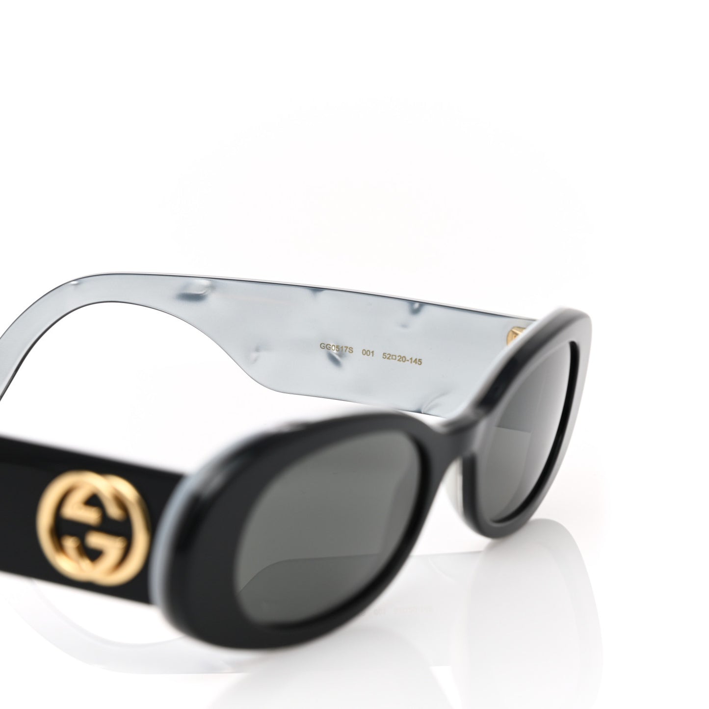 Acetate Oval Sunglasses GG0517S Black