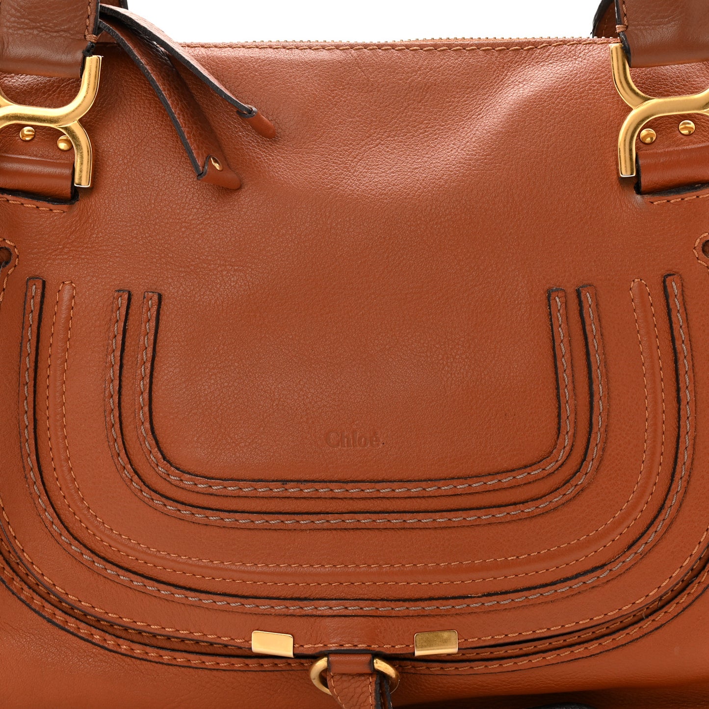 Calfskin Medium Marcie Satchel Tan