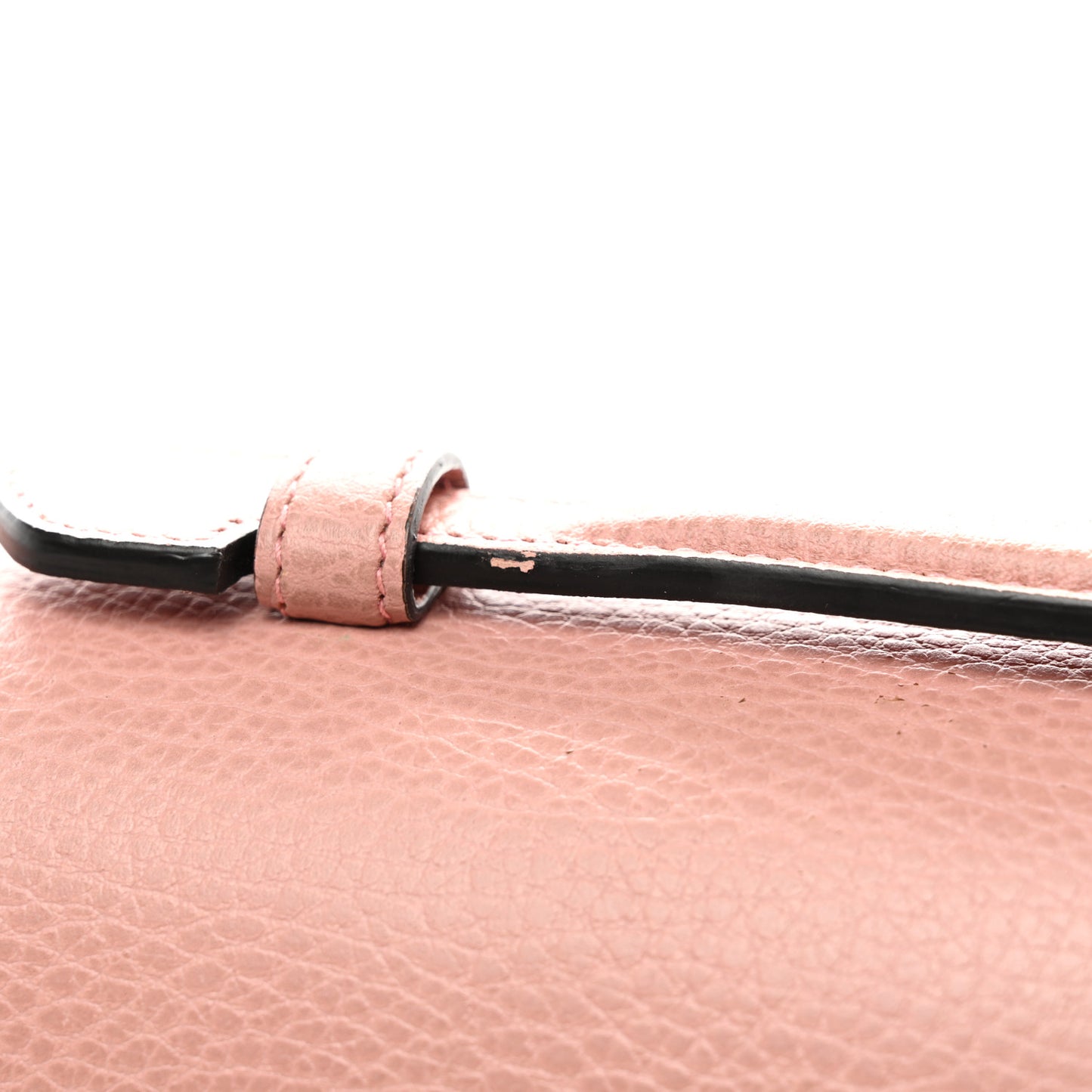 Dollar Calfskin Medium Interlocking G Top Handle Shoulder Bag Soft Pink