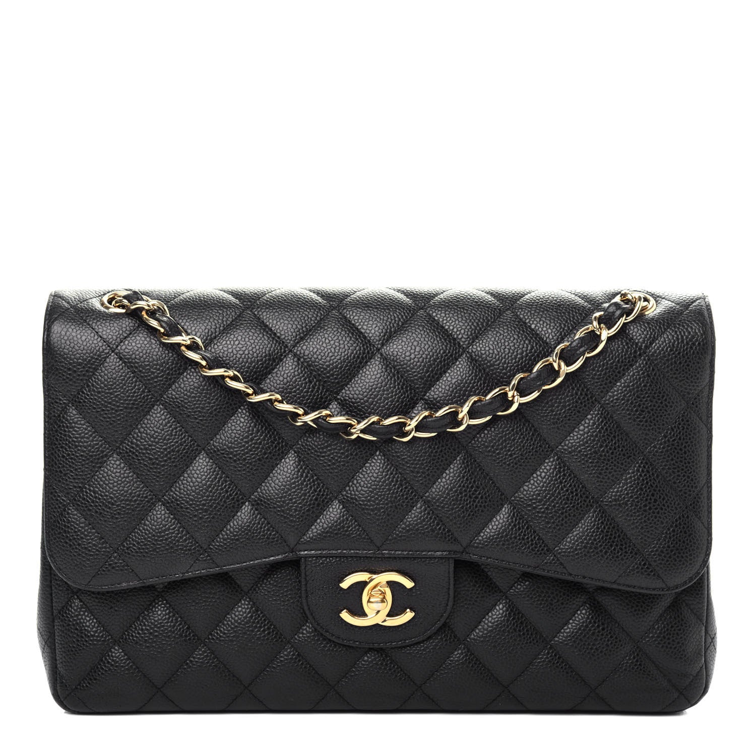 Chanel Caviar Quilted Jumbo Double Flap Black 1 of 11