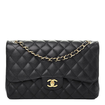 Chanel Caviar Quilted Jumbo Double Flap Black 1 of 11