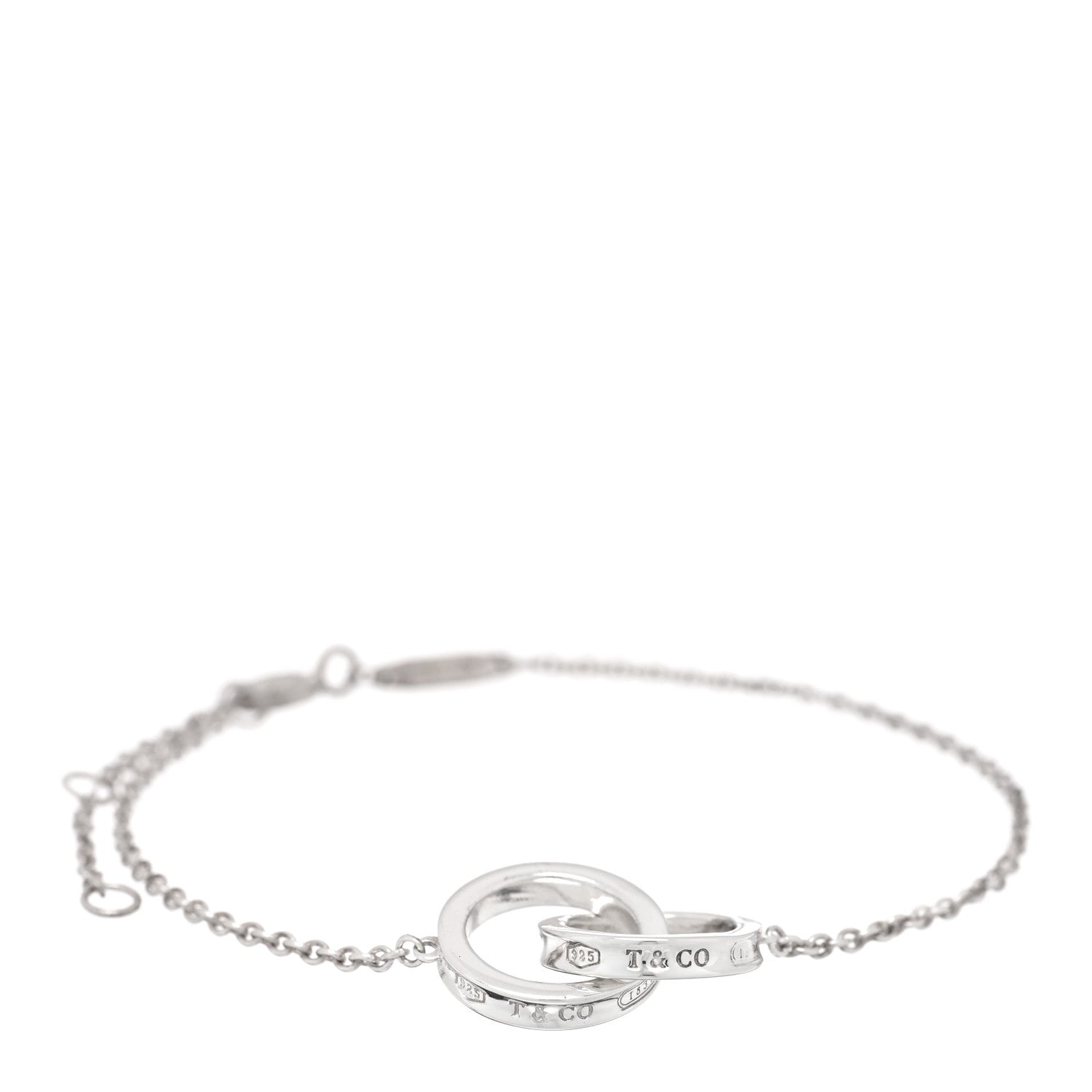 Tiffany Sterling Silver 1837 Interlocking Bracelet 1 of 3