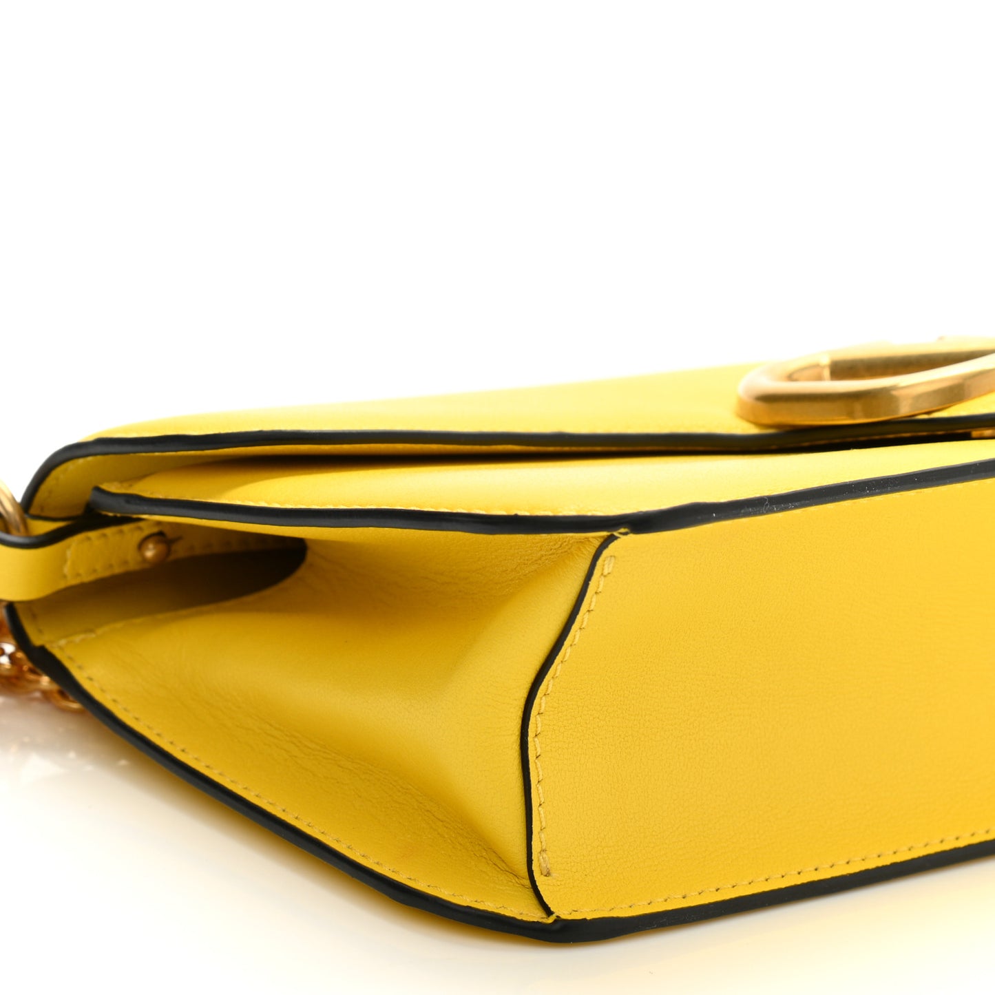 Calfskin Vlogo Loco Shoulder Bag Bright Lemon