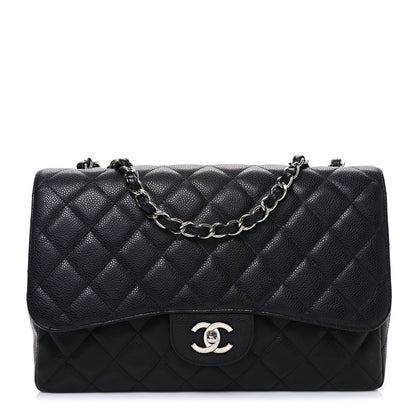Chanel Caviar Quilted Jumbo Single Flap Black 1 of 10