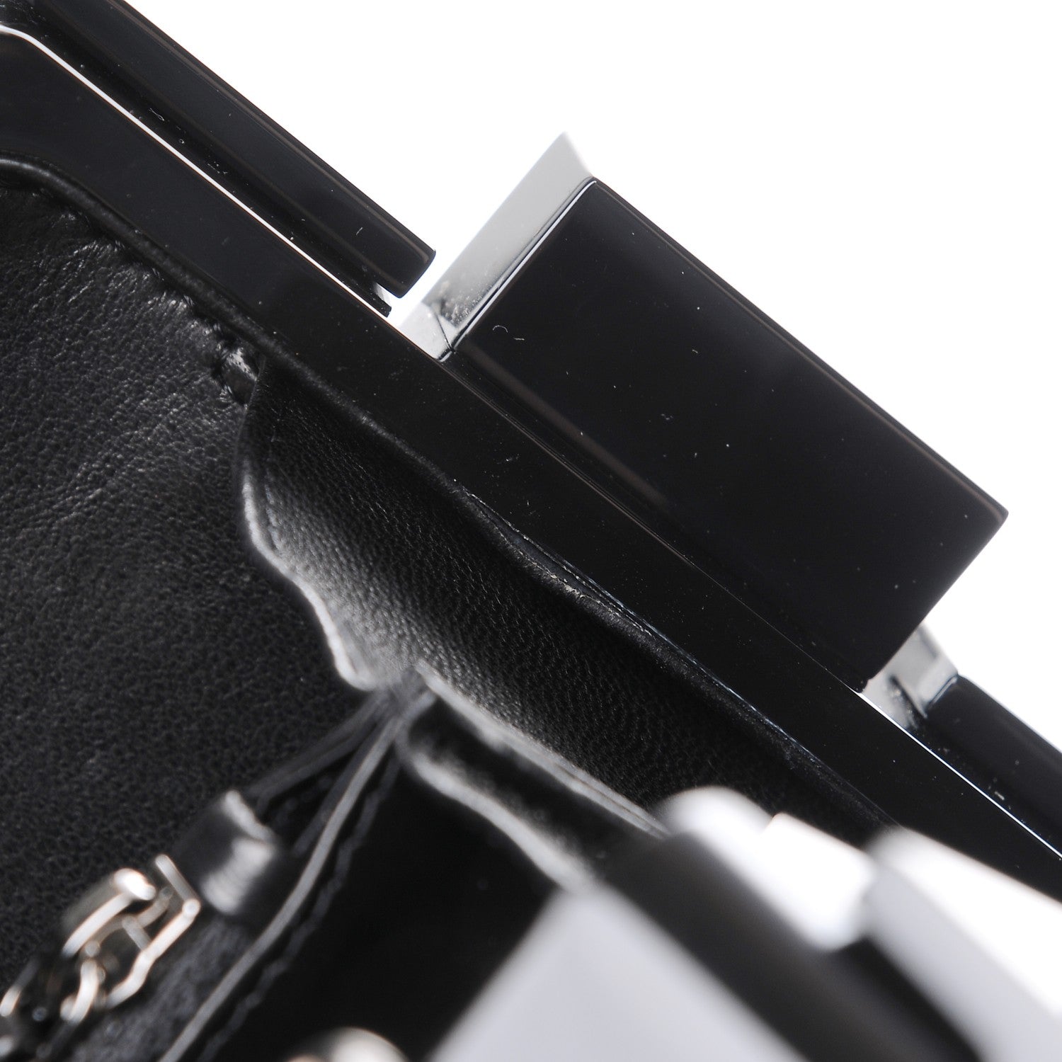 Chanel Plexiglass Crystal Lego Clutch Black 9 of 11