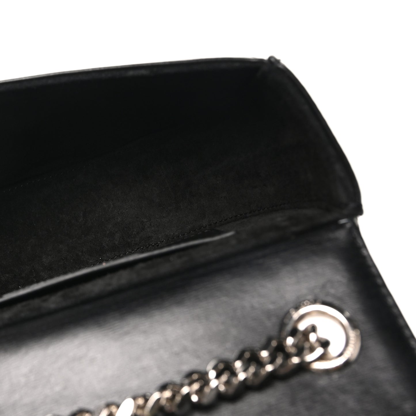 Box Calfskin Grommet Crossbody Bag Black