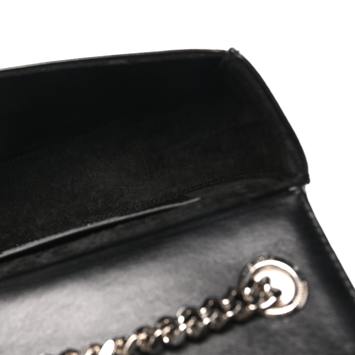 Saint Laurent Box Calfskin Grommet Crossbody Bag Black 5 of 9