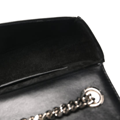 Saint Laurent Box Calfskin Grommet Crossbody Bag Black 5 of 9