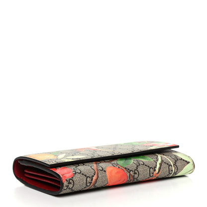 Gucci GG Supreme Monogram Tian Continental Wallet Beige Multicolor Red 4 of 7