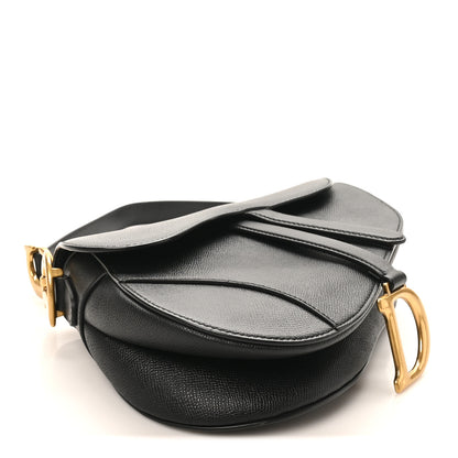 Christian Dior Grained Calfskin Saddle Bag Black 4 of 10