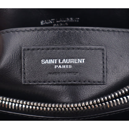 Saint Laurent Calfskin Y Quilted Monogram Small Loulou Chain Satchel Black 7 of 11