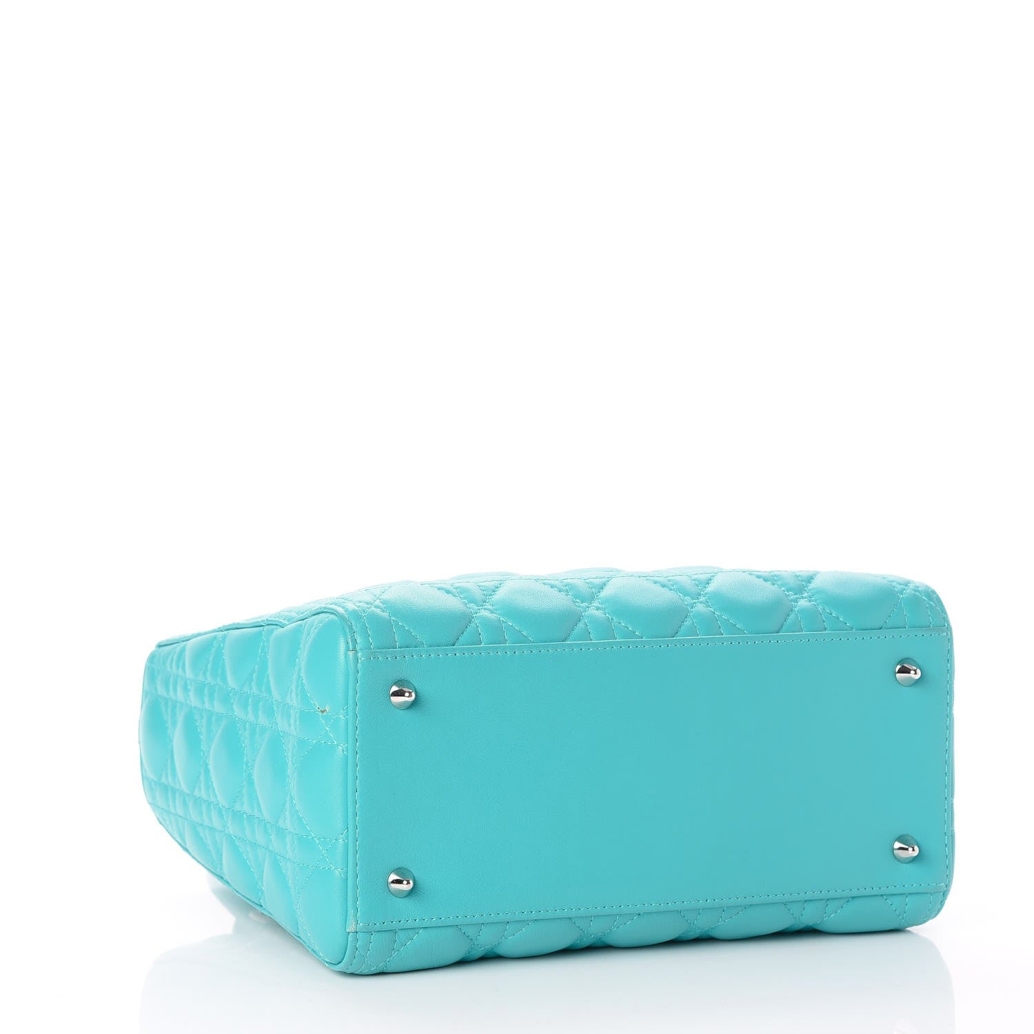 Christian Dior Lambskin Cannage Medium Lady Dior Turquoise 5 of 8