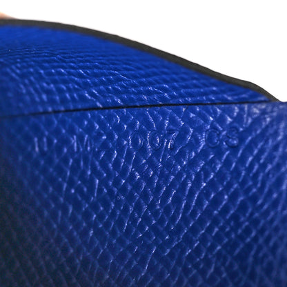Hermes Epsom Calvi Duo Card Case Bleu Electrique 9 of 10